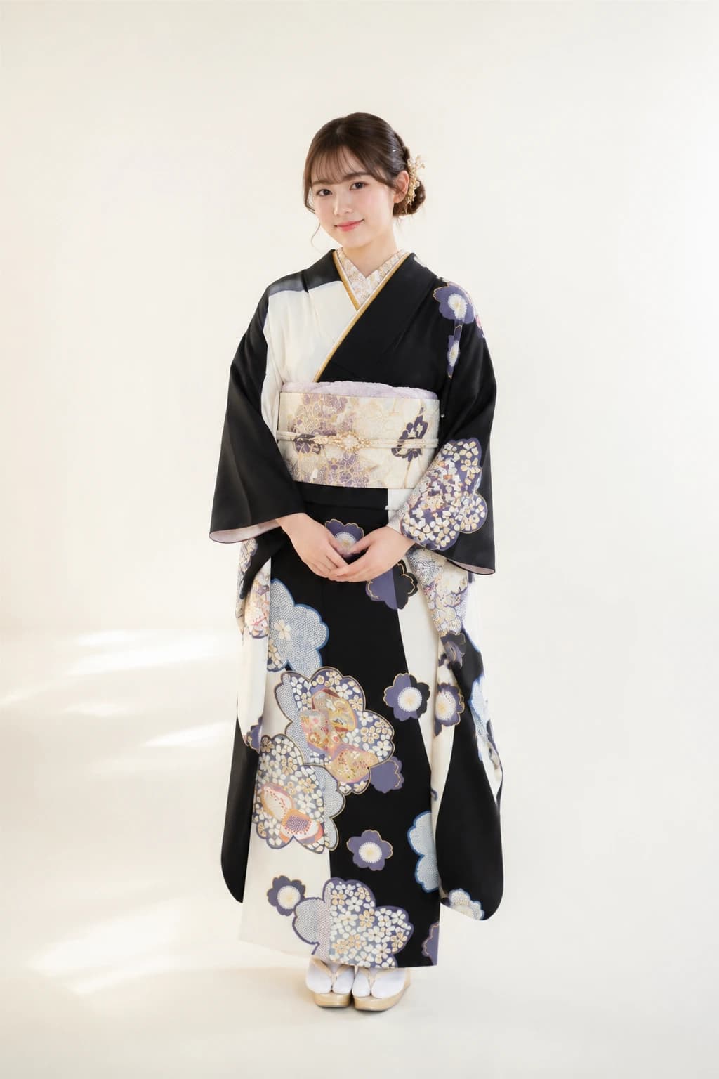 振袖を着用したモデル写真