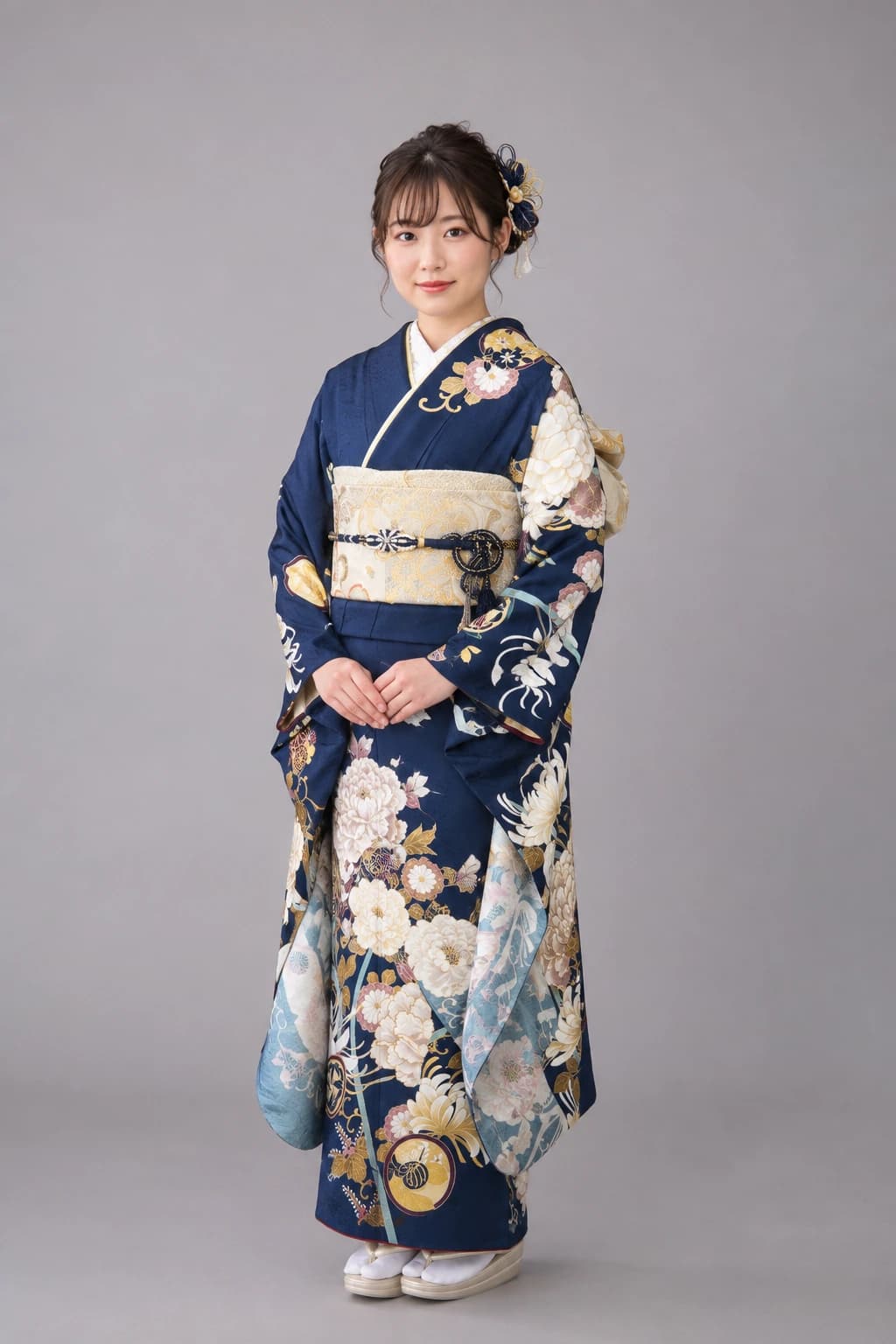 振袖を着用したモデル写真