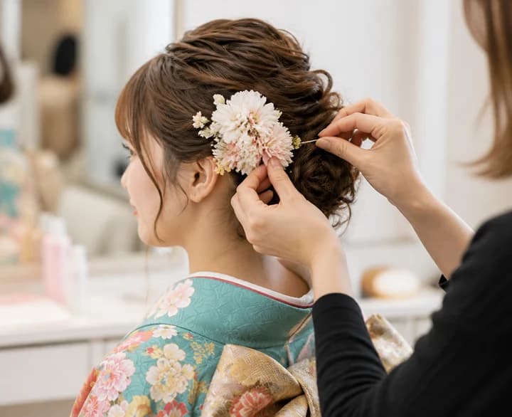前撮りのヘアセット